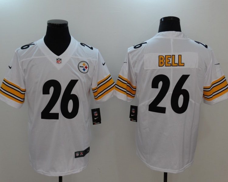 Men's Pittsburgh Steelers LeVeon Bell #26 White Jersey