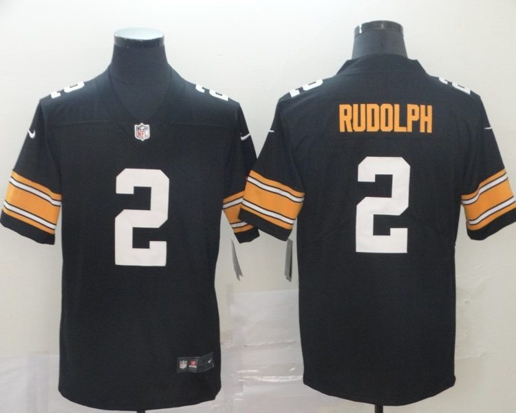 Men's Pittsburgh Steelers Mason Rudolph #2 Black Jersey
