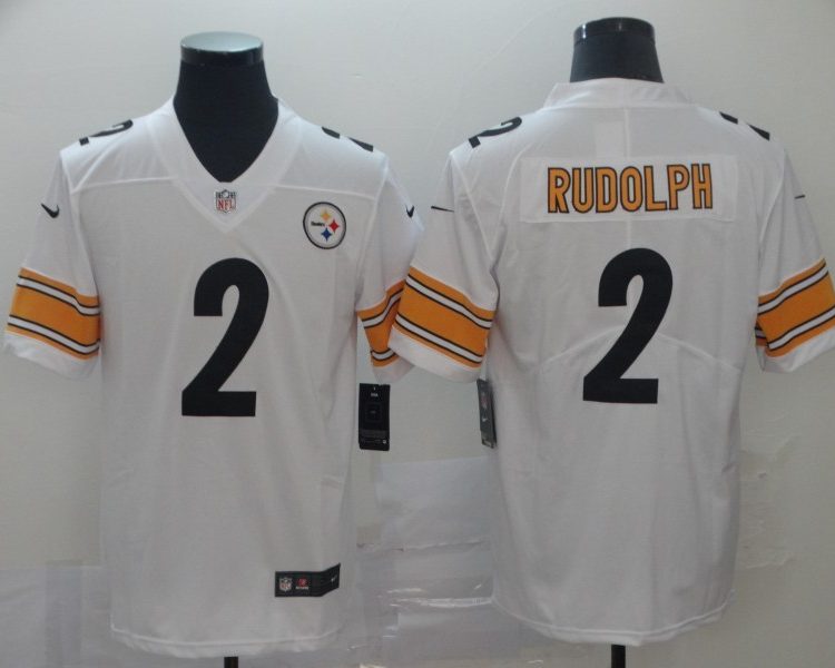 Men's Pittsburgh Steelers Mason Rudolph #2 White Jersey