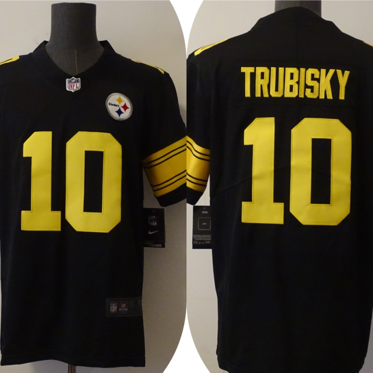 Men's Pittsburgh Steelers Mitchell Trubisky #10 Black Alternate Legend Jersey