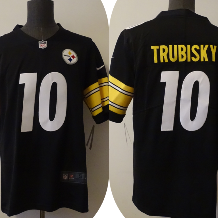 Men's Pittsburgh Steelers Mitchell Trubisky #10 Black Jersey
