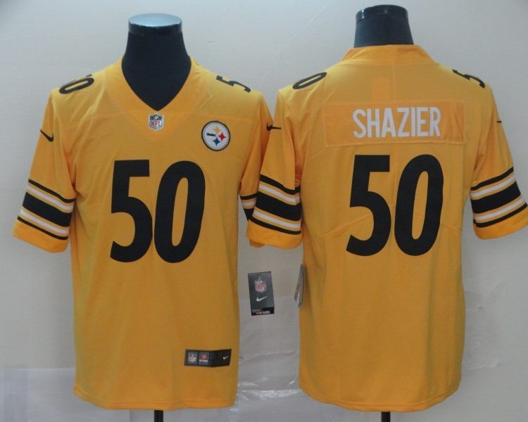 Men's Pittsburgh Steelers Ryan Shazier #50 Gold Inverted Team Jersey