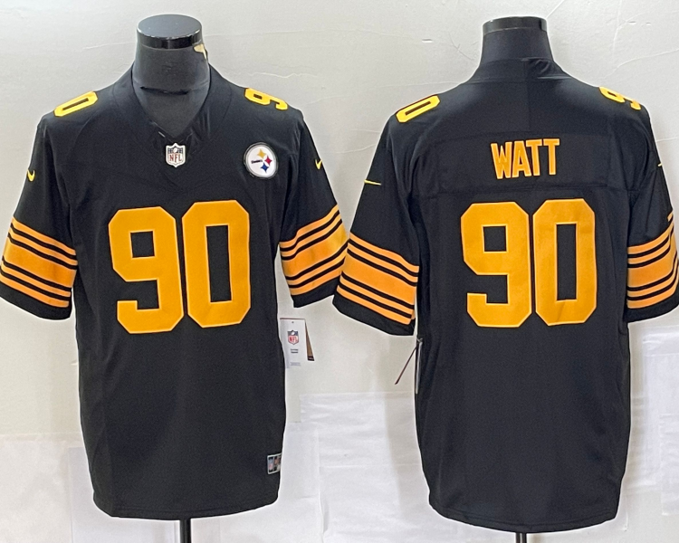 Men's Pittsburgh Steelers T.J. Watt #90 Black Alternate Legend Jersey
