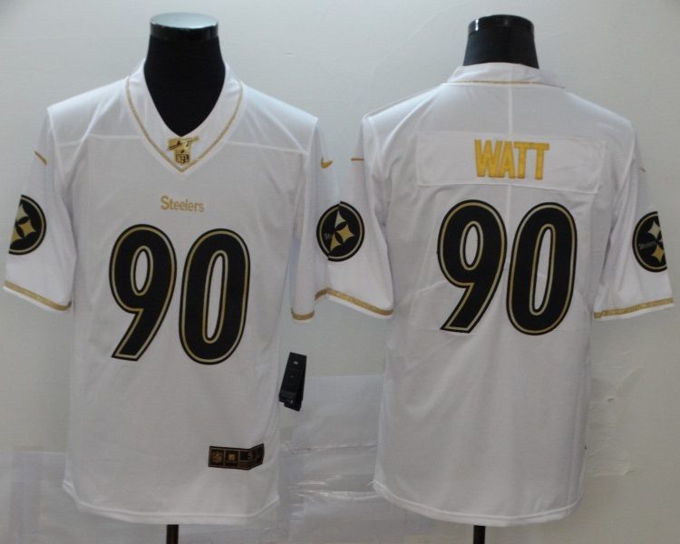Men's Pittsburgh Steelers T.J. Watt #90 White Alternate Jersey