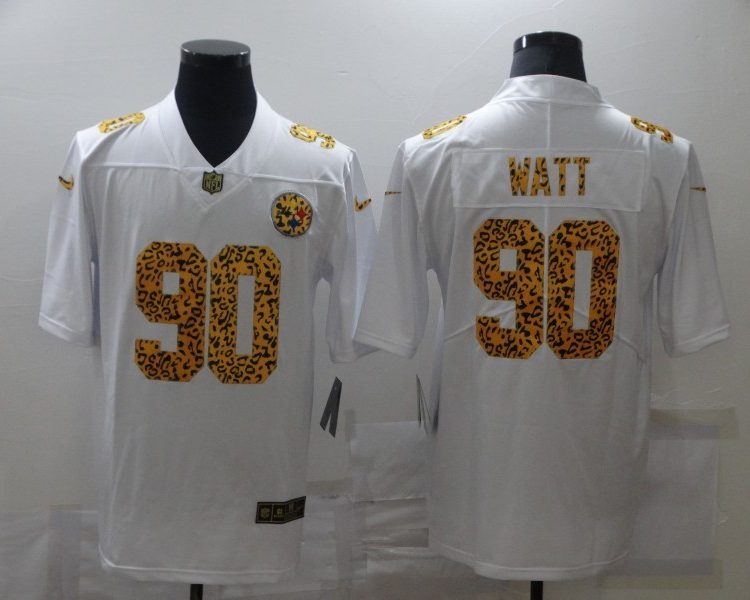 Men's Pittsburgh Steelers T.J. Watt #90 White Jersey