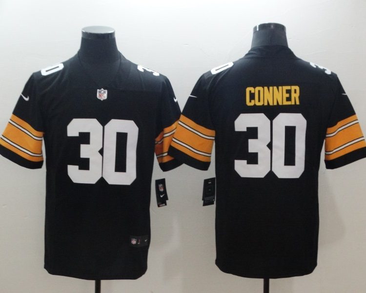 Men's Pittsburgh Steelers #30 James Conner Black Jersey