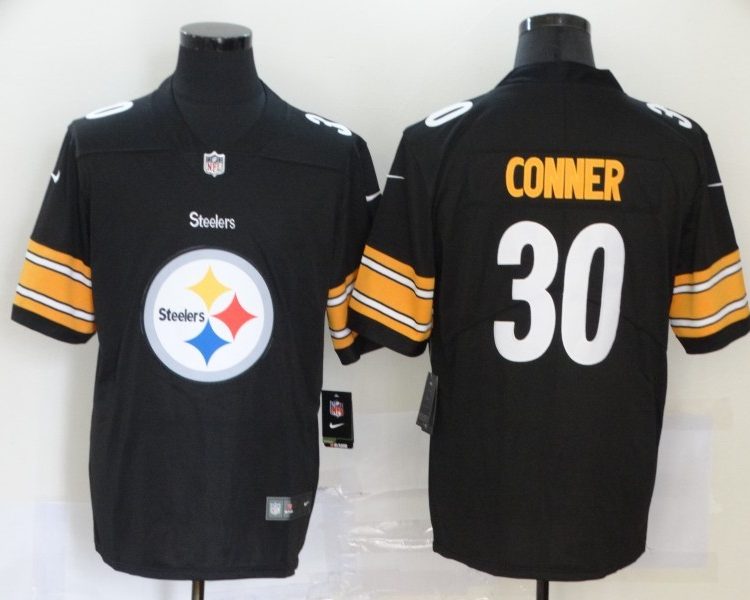 Men's Pittsburgh Steelers #30 James Conner Black Jersey