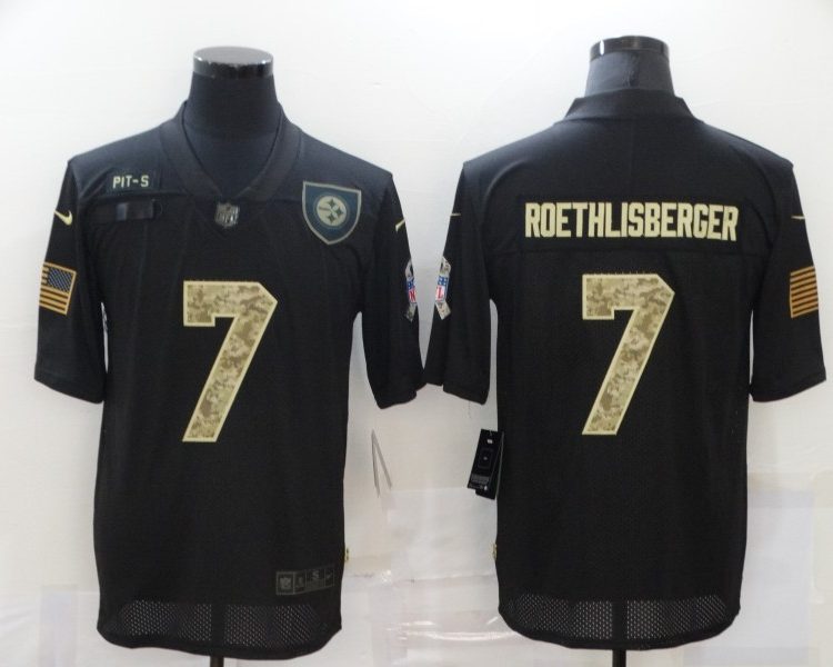 Men's Pittsburgh Steelers #7 Ben Roethlisberger Black Jersey