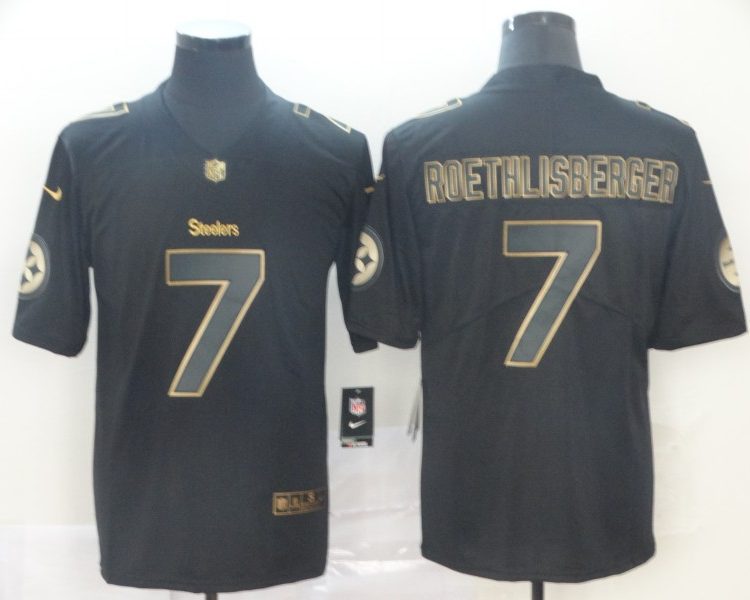 Men's Pittsburgh Steelers #7 Ben Roethlisberger Black Jersey