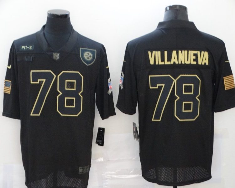 Men's Pittsburgh Steelers Alejandro Villanueva #78 Black Jersey