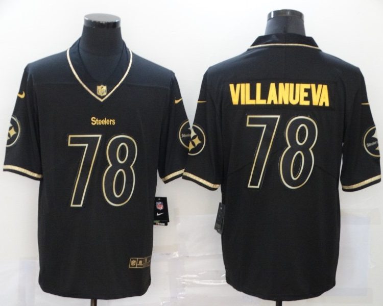 Men's Pittsburgh Steelers Alejandro Villanueva #78 Black Jersey