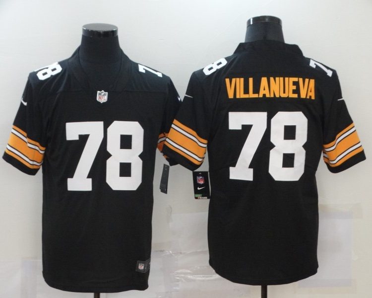 Men's Pittsburgh Steelers Alejandro Villanueva #78 Black Jersey