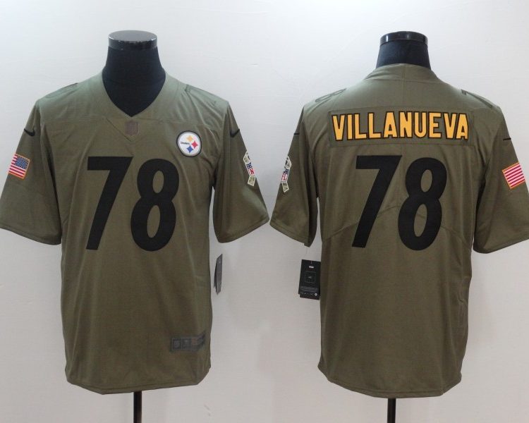 Men's Pittsburgh Steelers Alejandro Villanueva #78 Brown Jersey