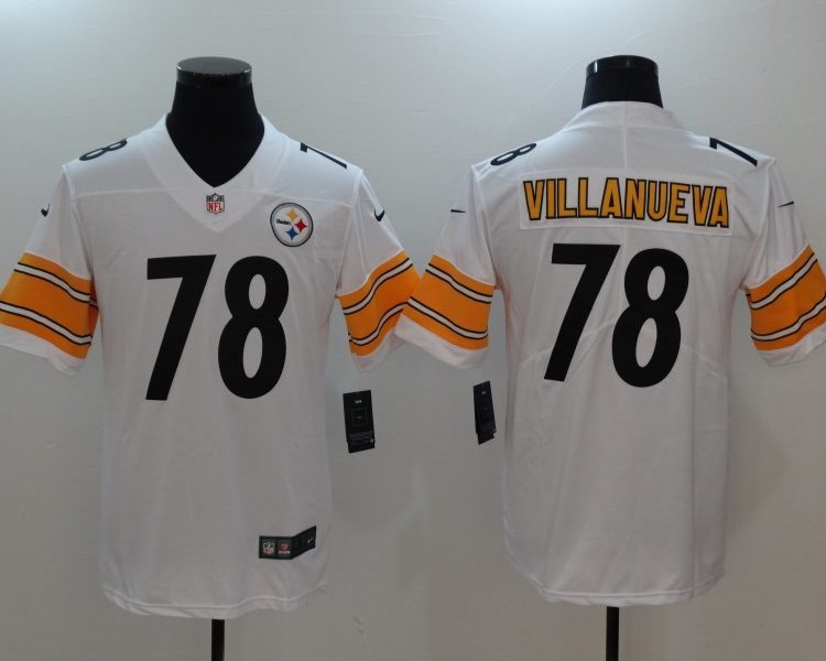 Men's Pittsburgh Steelers Alejandro Villanueva #78 White Jersey