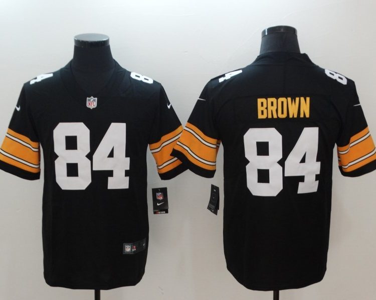 Men's Pittsburgh Steelers Antonio Brown #84 Black Jersey