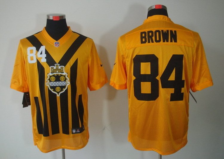 Men's Pittsburgh Steelers Antonio Brown #84 Gold Jersey