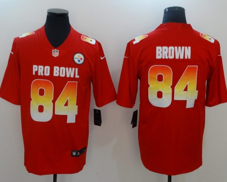 Men's Pittsburgh Steelers Antonio Brown #84 Red Jersey