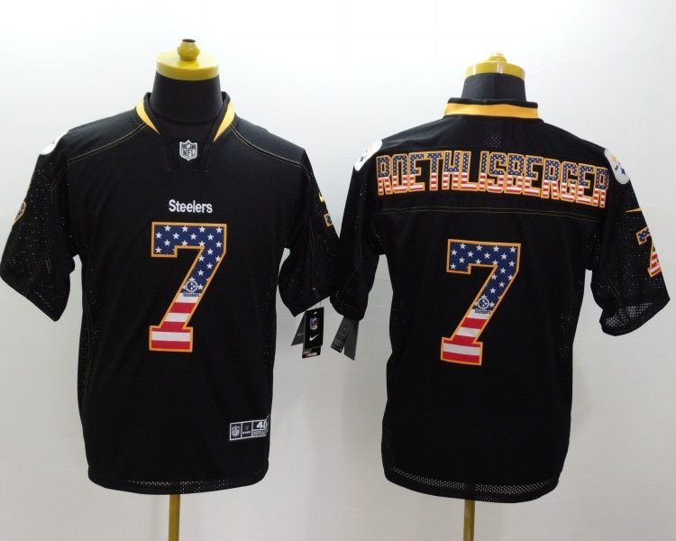 Men's Pittsburgh Steelers Ben Roethlisberger #7 Black Alternate Jersey