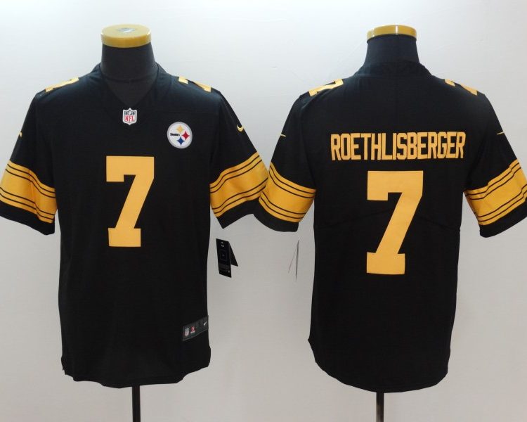 Men's Pittsburgh Steelers Ben Roethlisberger #7 Black Alternate Legend Jersey