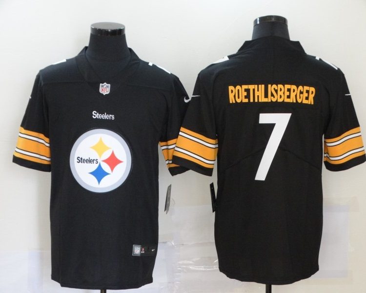 Men's Pittsburgh Steelers Ben Roethlisberger #7 Black Jersey