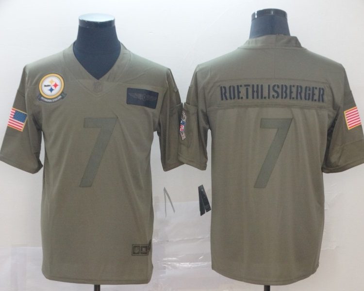 Men's Pittsburgh Steelers Ben Roethlisberger #7 Brown Jersey
