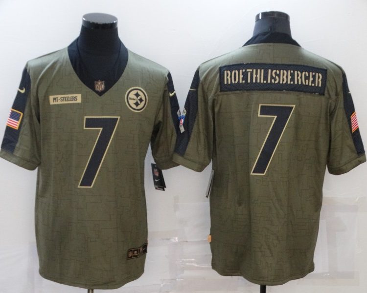 Men's Pittsburgh Steelers Ben Roethlisberger #7 Brown Jersey