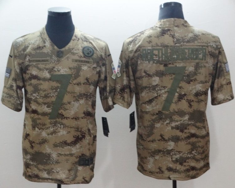Men's Pittsburgh Steelers Ben Roethlisberger #7 Camouflage Jersey