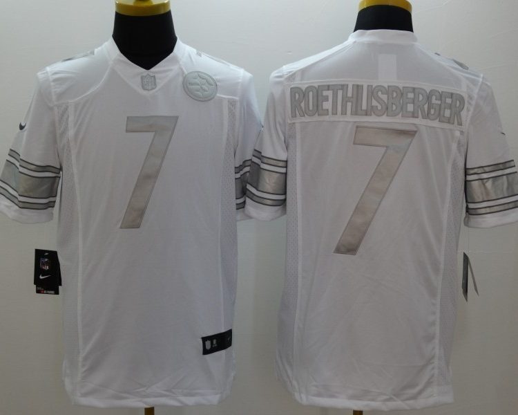 Men's Pittsburgh Steelers Ben Roethlisberger #7 White Jersey