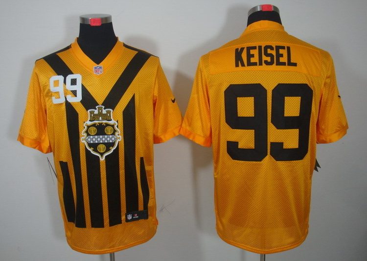 Men's Pittsburgh Steelers Brett Keisel #99 Gold Jersey