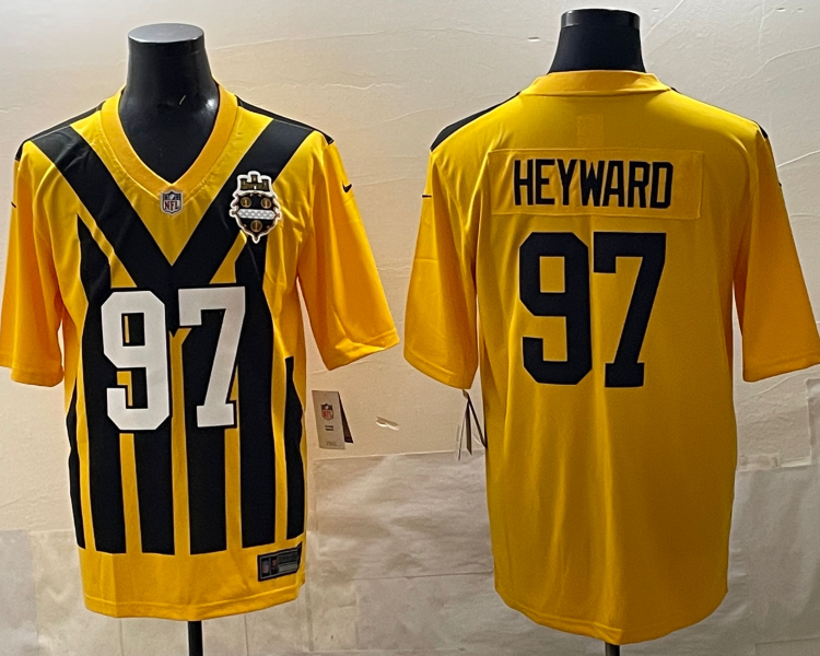 Men's Pittsburgh Steelers Cameron Heyward #97 Gold Alternate 1933 Throwback Jersey