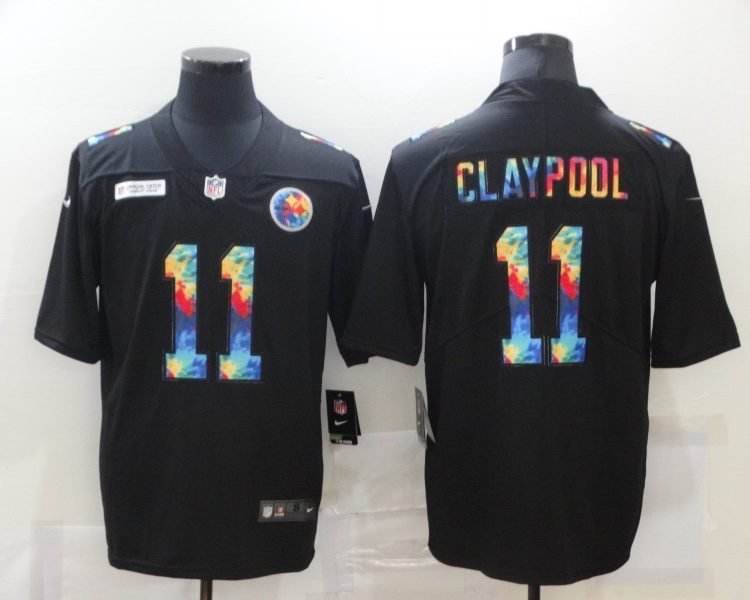 Men's Pittsburgh Steelers Chase Claypool #11 Black Jersey