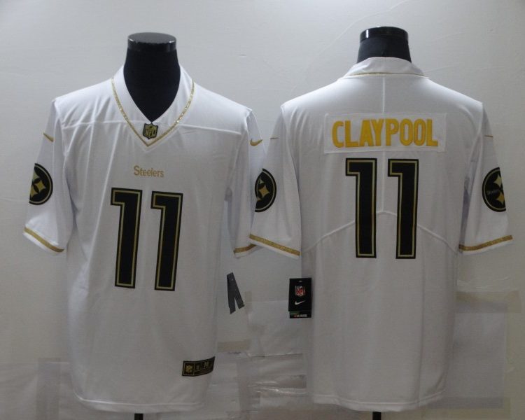 Men's Pittsburgh Steelers Chase Claypool #11 White Alternate Jersey