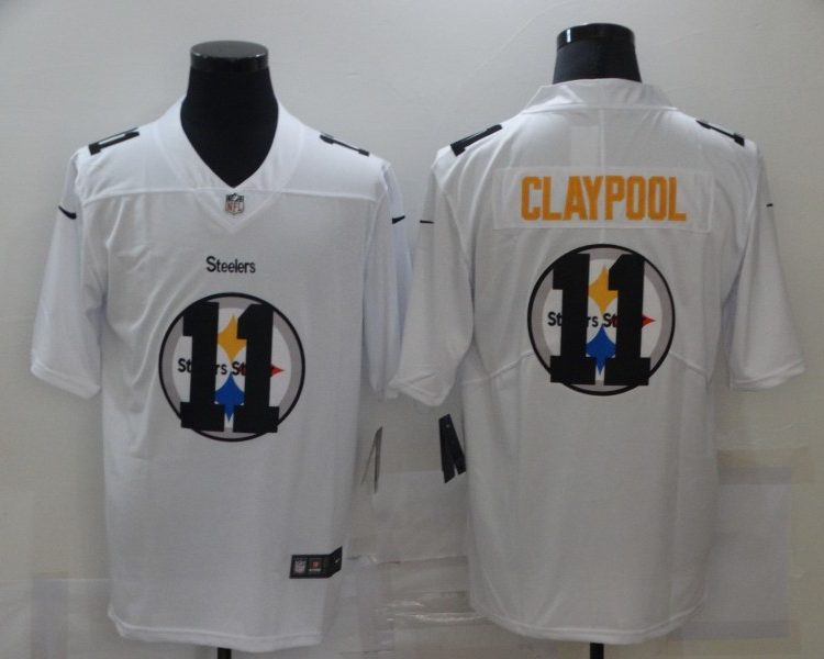 Men's Pittsburgh Steelers Chase Claypool #11 White Jersey