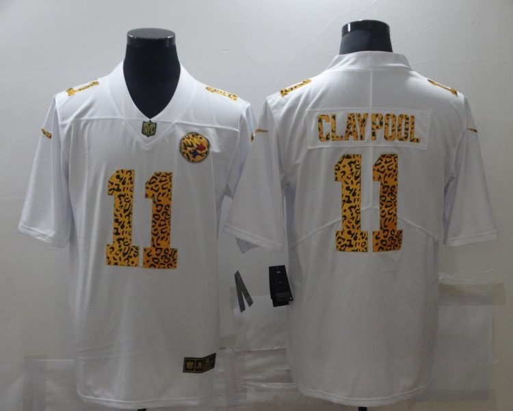 Men's Pittsburgh Steelers Chase Claypool #11 White Jersey