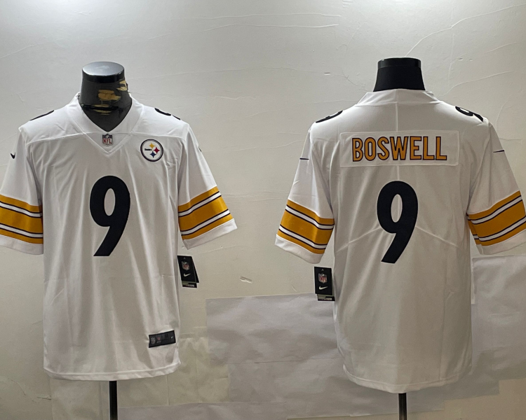Men's Pittsburgh Steelers Chris Boswell #9 White Jersey