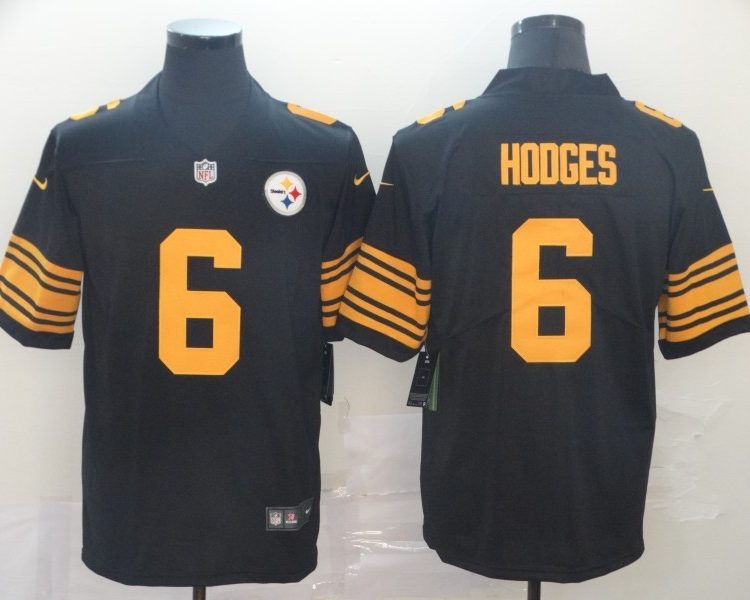 Men's Pittsburgh Steelers Devlin Hodges #6 Black Alternate Legend Jersey