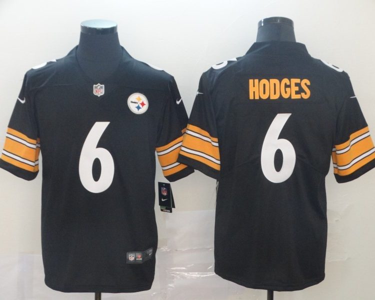 Men's Pittsburgh Steelers Devlin Hodges #6 Black Jersey