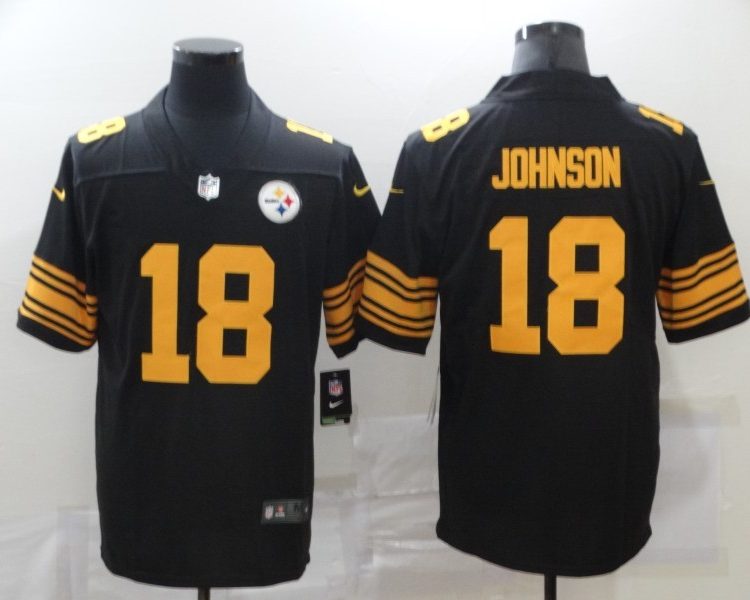 Men's Pittsburgh Steelers Diontae Johnson #18 Black Alternate Legend Jersey