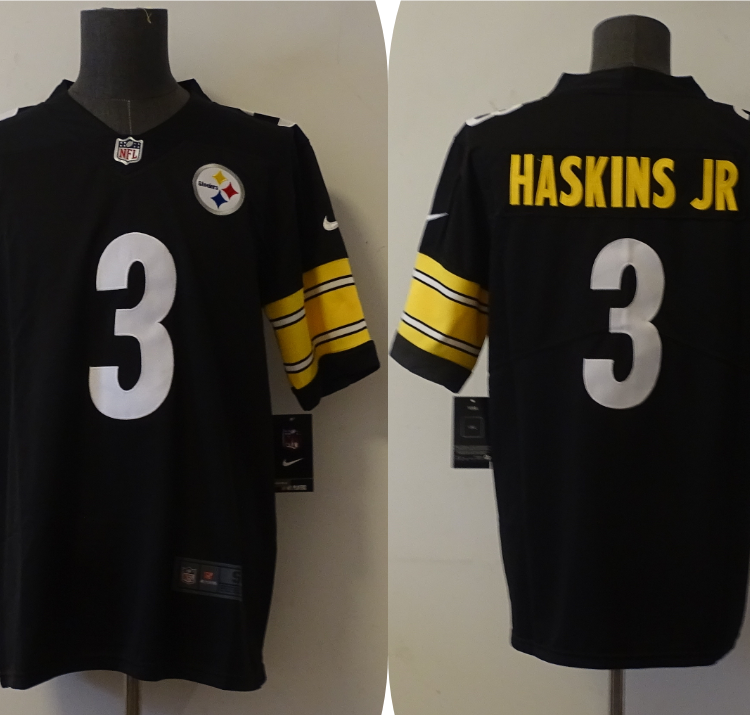 Men's Pittsburgh Steelers Dwayne Haskins Jr. #3 Black Jersey