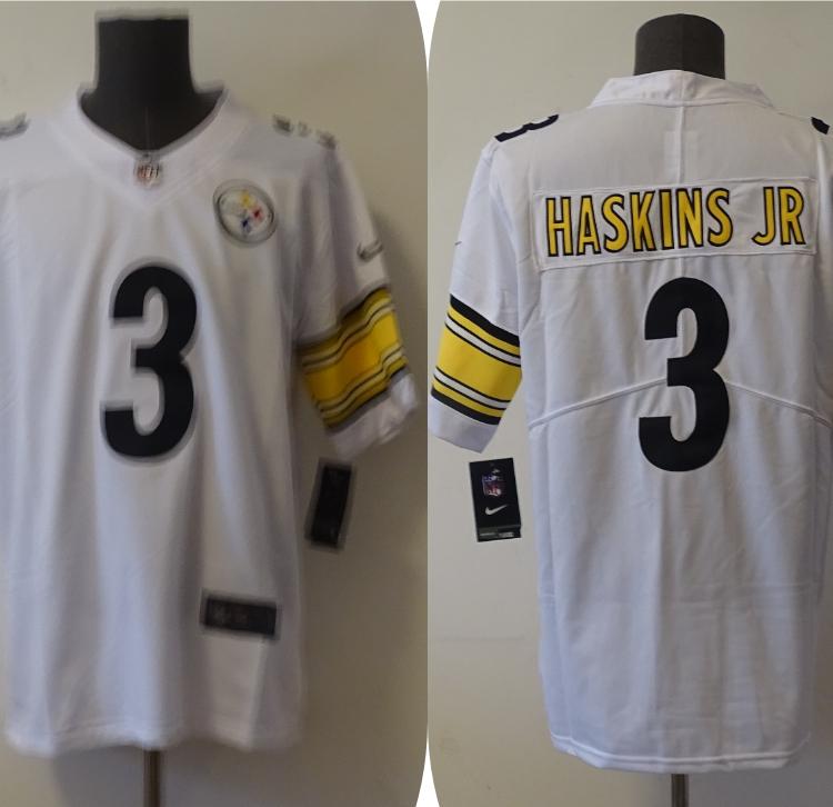 Men's Pittsburgh Steelers Dwayne Haskins Jr. #3 White Jersey