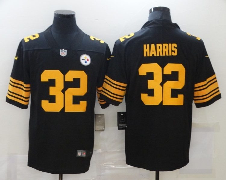 Men's Pittsburgh Steelers Franco Harris #32 Black Alternate Legend Jersey