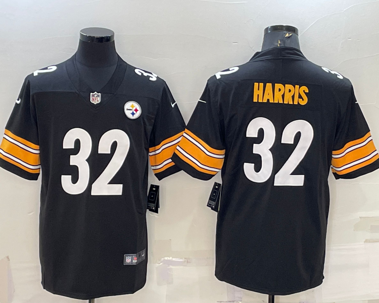 Men's Pittsburgh Steelers Franco Harris #32 Black Jersey