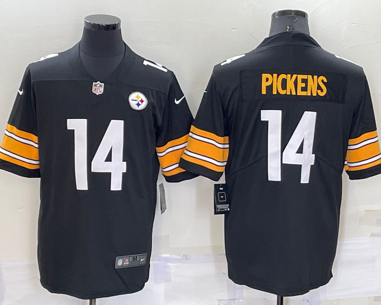 Men's Pittsburgh Steelers George Pickens #14 Black Jersey
