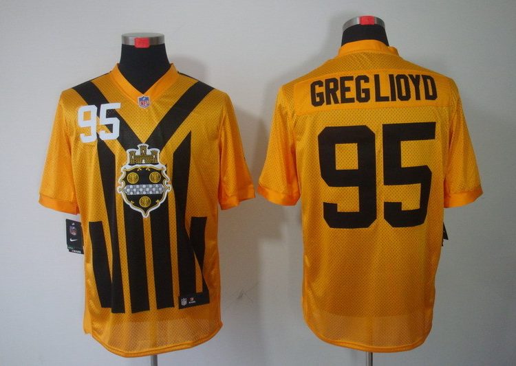 Men's Pittsburgh Steelers Greg Lloyd #95 Gold Jersey