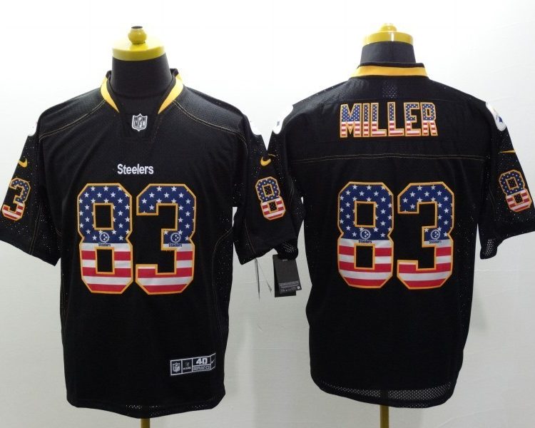 Men's Pittsburgh Steelers Heath Miller #83 Black Jersey