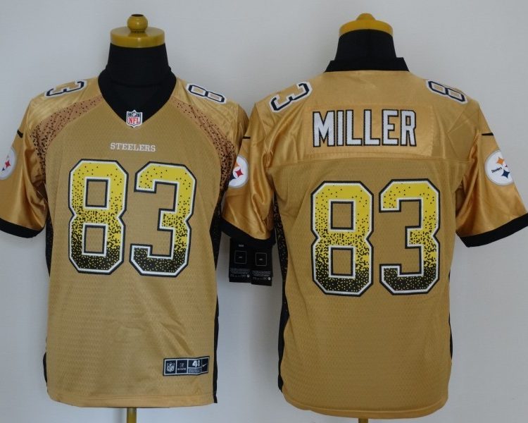 Men's Pittsburgh Steelers Heath Miller #83 Gold Jersey