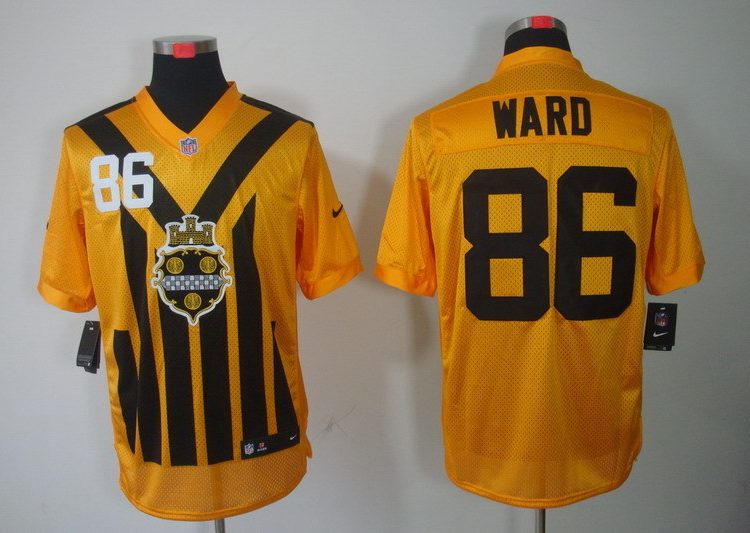 Men's Pittsburgh Steelers Hines Ward #86 Gold Jersey