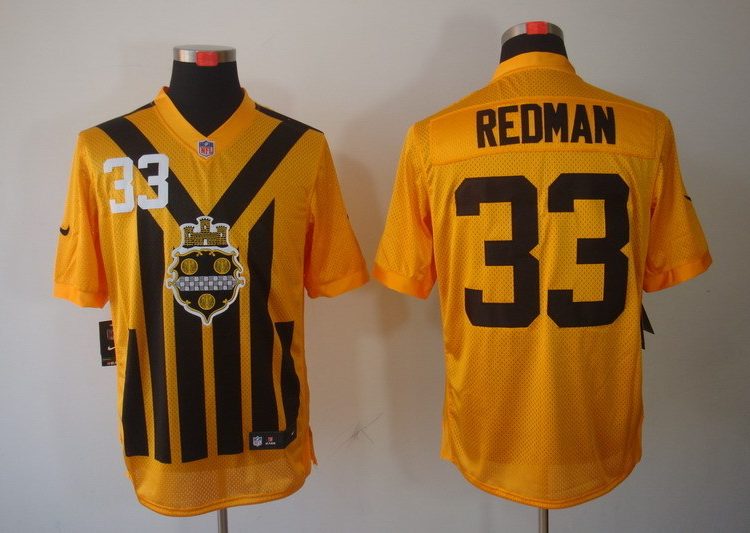 Men's Pittsburgh Steelers Isaac Redman #33 Gold Jersey