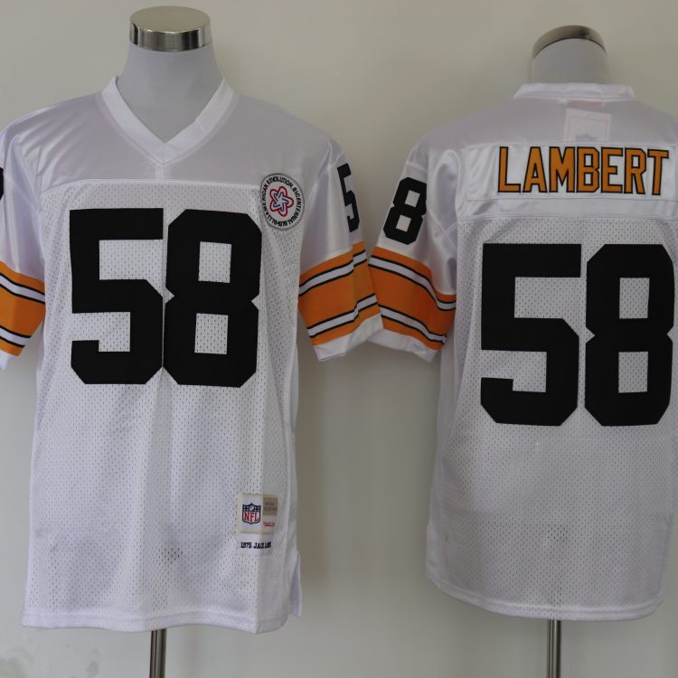Men's Pittsburgh Steelers Jack Lambert Mitchell & Ness White Legacy Jersey