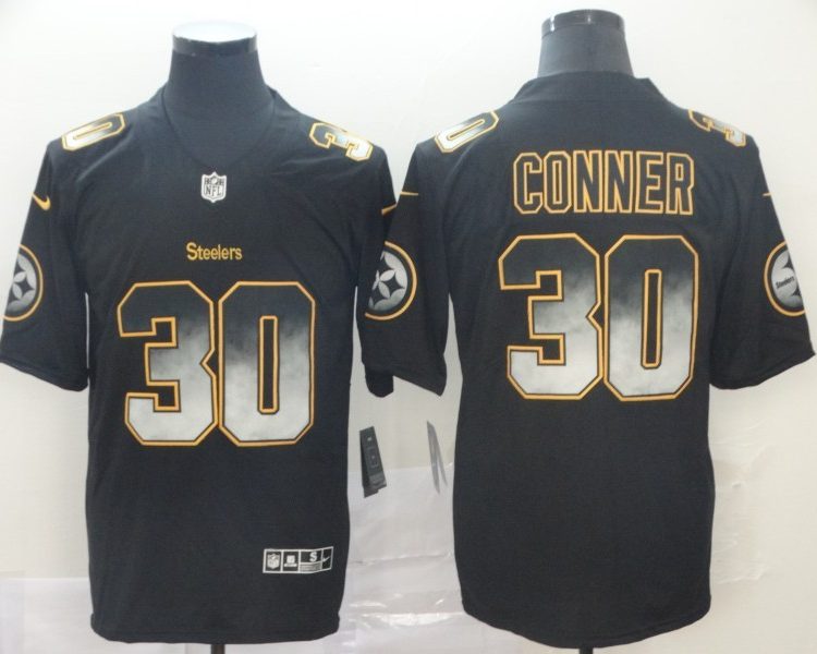 Men's Pittsburgh Steelers James Conner #30 Black Alternate Jersey